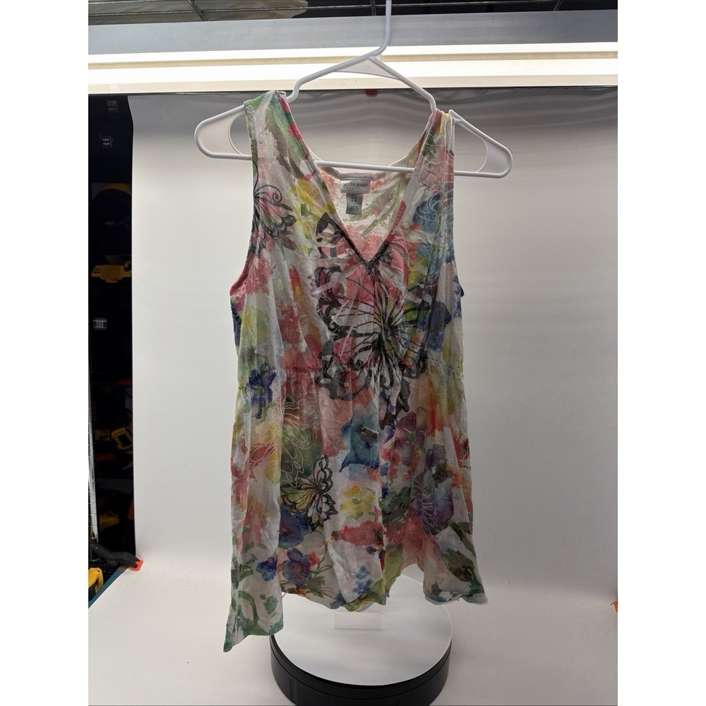 Motherhood, Maternity Shirt,‎ Sleeveless Size, Large Floral